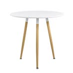 Design eettafel Camille Ø80x75 cm MDF rond wit, Huis en Inrichting, Verzenden, Nieuw