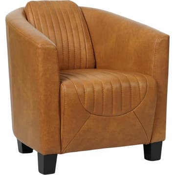 Leren fauteuil Press Special - Granada Sahara (cognac) -, Nieuw, Ophalen of Verzenden, Eigentijds, Klassiek, Retro, Romantisch, Vintage