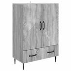 vidaXL Dressoir met lade Grijs sonoma 66 x 34,5 x 95 cm, Verzenden, Nieuw, Overige houtsoorten, Minder dan 50 cm