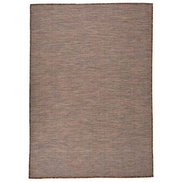 vidaXL Buitenkleed platgeweven 160x230 cm bruin, Verzenden, Nieuw, Bruin