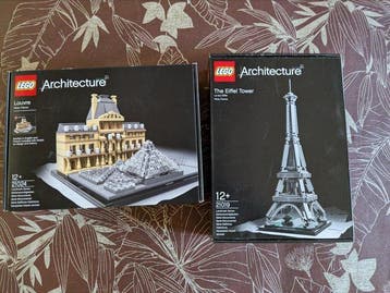Lego Set - Architecture - The Eiffel Tower; Louvre, Nieuw