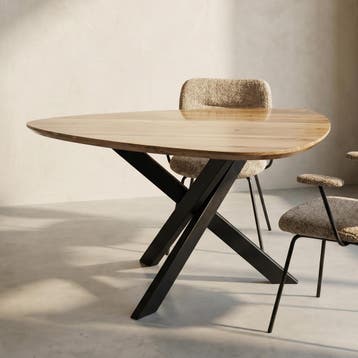*WOONWINKEL* Eettafel Driehoek Massief Acaciahout, Verzenden, Nieuw