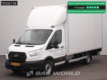 Ford Transit 130pk DHollandia Laadklep Zijdeur Bakwagen Air, Stof, Gebruikt, Euro 6, Wit