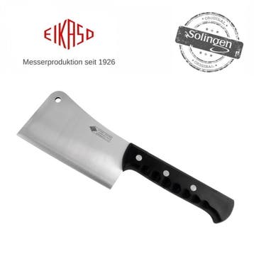 Eikaso Solingen Hakmes 16 cm – Ergonomisch Zwart Handvat.., Ophalen of Verzenden, Nieuw, Rvs of Chroom