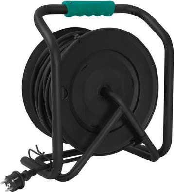 2dekans | VONROC PRO Kabelhaspel 50m – IP44 – Neopreenkabel, Ophalen of Verzenden, Zo goed als nieuw