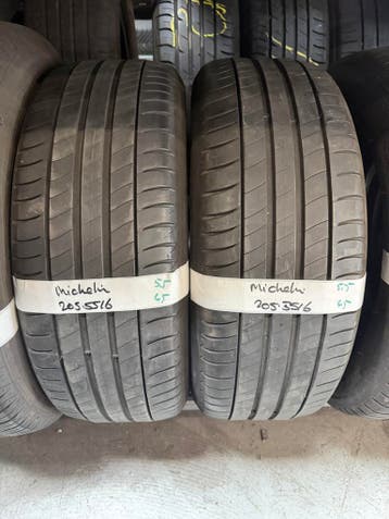 205-55-16 Michelin Zomerbanden 5.5mm Incl Montage 205 55 16, Auto-onderdelen, Banden en Velgen, Ophalen, Gebruikt, 16 inch, 205 mm