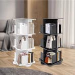 Draaibare Boekenkast 3-Laags – 360° Rotatie Opbergrek, Verzenden, Nieuw
