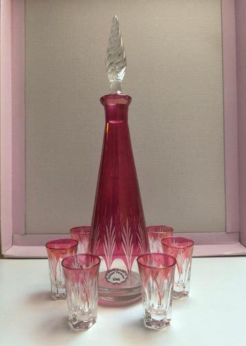 Drankservies (8) - Kristal, Glas - Décor Cristal Giorgi