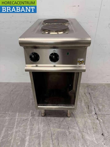 RVS Olis 2 pits elektrisch fornuis kookplaat 40 cm 400V, Ophalen of Verzenden, Gebruikt
