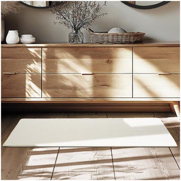 Kortpolig vloerkleed Soft Zone - 60 x 110 cm, crème, Huis en Inrichting, Verzenden, Nieuw