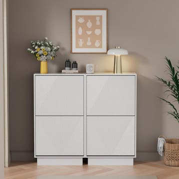 Schoenenkast - Schoenenrek - 99x24x91 cm - Wit - UEV, Verzenden, Zo goed als nieuw