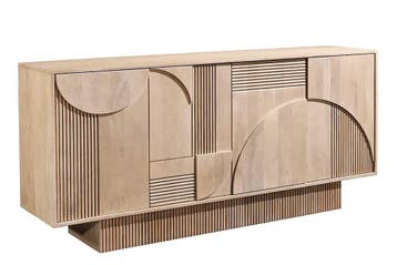 Design dressoir ART DECO 170 cm wit gelimineerd massief, Huis en Inrichting, Kasten | Dressoirs, Ophalen of Verzenden, Nieuw