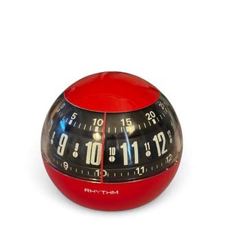 Wekker - Rhythm Ref. 85601 Space Age Ball Alarm Clock – Red