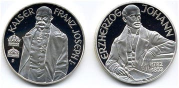 Oostenrijk. 100 Schilling 1994 : lot of 2 proof silver coins
