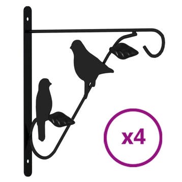vidaXL Hangmandbeugels 4 st staal zwart, Tuin en Terras, Verzenden, Nieuw