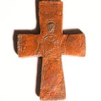 Byzantijns Brons hangerkruis, 10 cm -ex Ifergan-museum met