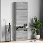 vidaXL Schoenenkast 59x17x169 cm bewerkt hout grijs sonoma, Verzenden, Nieuw