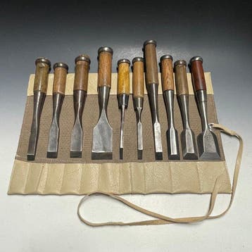 Tataki Oire Nomi | Bench Chisels Carving w/Roll Case -