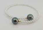 Armband - 18 karaat Geel goud, 10 mm Peacock Tahiti Parels -, Nieuw