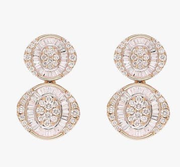 Oorbellen - 18 karaat Roségoud - 1.71ct. tw. Diamant, Nieuw