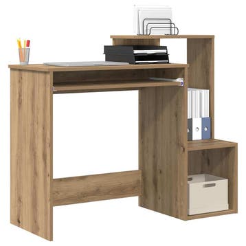 vidaXL Bureau Artisan Eiken 106 x 41 x 88,5 cm Bewerkt hout, Verzenden, Nieuw