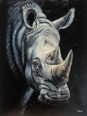 Silvano De Caris (1991) - Corazza bianca su nero, Antiek en Kunst