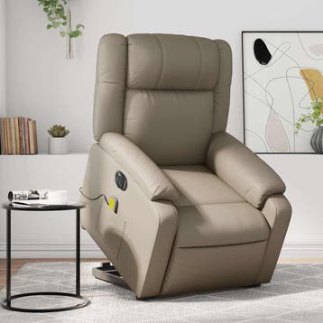vidaXL Sta-op-massagestoel elektrisch kunstleer, Verzenden, Nieuw