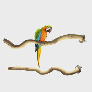 Natuurlijke Houten Papegaai Zitstok Tak - Vogelkooi Accessoi