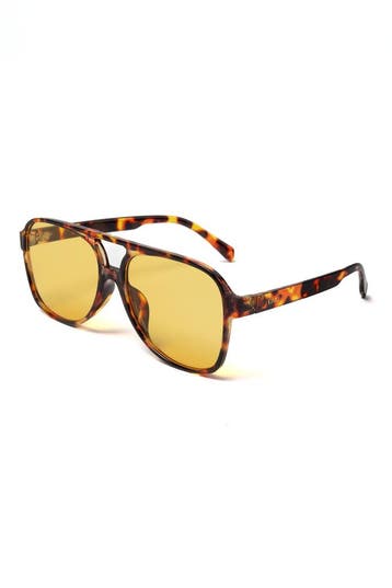 KIMU® Motor Pilotenbril Groot Tortoise Bruin Montuur Kunstst, Ophalen of Verzenden, Nieuw, Feestartikel, Carnaval