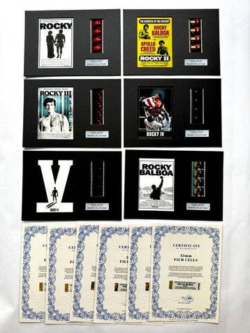 Rocky – Extremely rare set of 6 Mounted 35mm Film Cells –, Nieuw