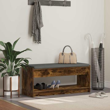 vidaXL Halbank Gerookte Eik 103 x 38 x 45 cm, Verzenden, Nieuw