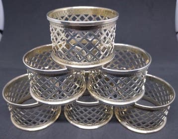 Servetring (6) - .925 zilver - Broadway & Co, Antiek en Kunst