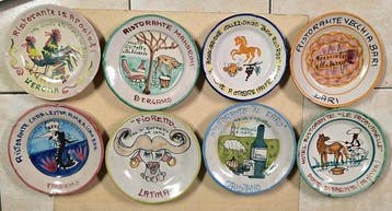 8 Piatti del Buon Ricordo. CAS Ceramiche Artistiche
