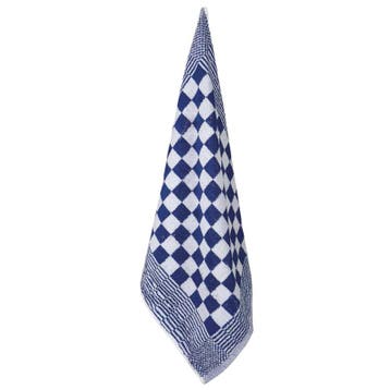 Handdoeken Blauw-Wit geblokt 50x50cm - Treb Towels, Verzenden, Nieuw, Overige kleuren, Theedoek of Handdoek