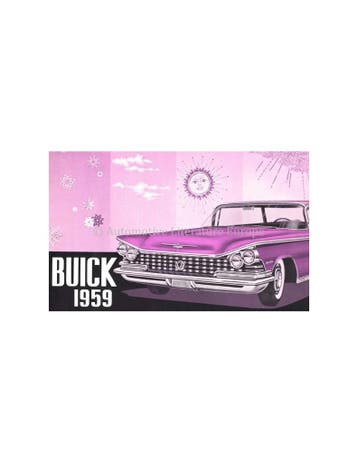 1959 BUICK PROGRAMMA BROCHURE NEDERLANDS, Nieuw, Author