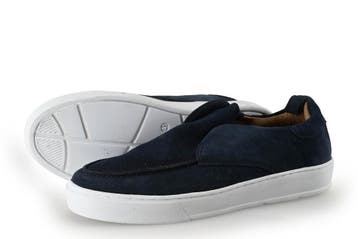 Manfield Loafers in maat 41 Blauw, Loafers, Manfield, Zo goed als nieuw, Verzenden