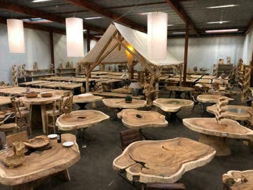 300+ ronde boomstamtafels uit voorraad leverbaar eettafel, Overige houtsoorten, Rond, Nieuw, Ophalen of Verzenden
