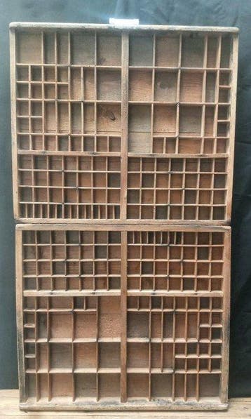 Wandrek - Hout, Metaal - Groot dubbel vak, Antiek en Kunst