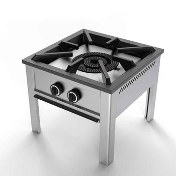 HCB Pro-line Wokbrander - hokker - 60 x 60 cm - 22 kW -RVS, Verzenden, Nieuw in verpakking