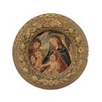 Votiefbeeldje - Madonna met Jezuskind - 31 cm - Hout -
