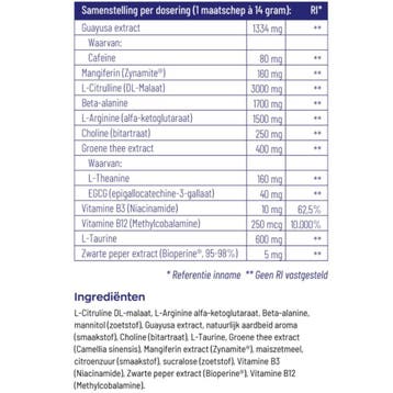 Vitakruid Elite Pre Workout Man 20 dagen - 420gr, Ophalen of Verzenden, Nieuw, Overige typen