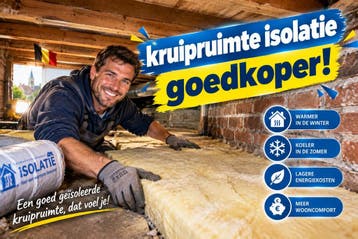 KRUIPRUIMTE/VLOERISOLATIE DEZE MAAND (max. 49%) GOEDKOPER !, Nieuw