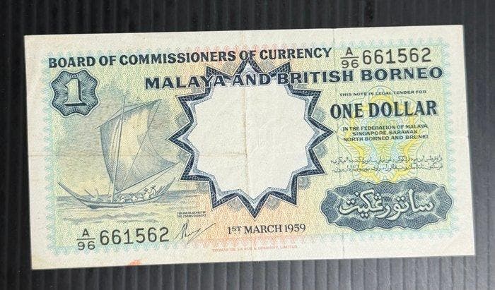 Malaya en Brits Borneo. - 1 Dollar - 1941 - Pick 8a (Zonder, Postzegels en Munten, Bankbiljetten | Europa | Niet-Eurobiljetten