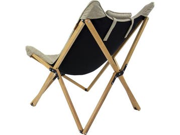 Bo-Camp Wembley - Relaxstoel - Luxe houten frame - Beige, Verzenden, Nieuw