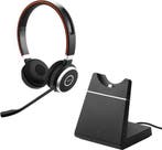 Jabra Evolve 65 Headset draadloos bluetooth inc dongle en .., Computers en Software, Headsets, Jabra , Refurbished, On-ear, Ophalen of Verzenden