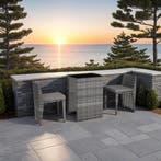 Aluminium wicker bistroset Hamburg - grijs, Verzenden, Nieuw