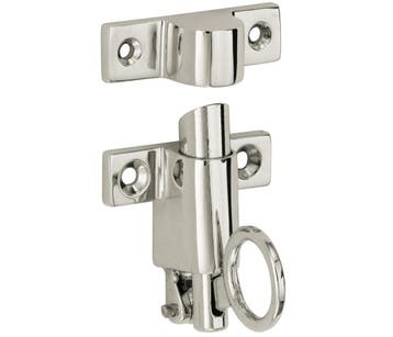 Raamknip Elegant met sluitkom glans nikkel, Verzenden, Nieuw