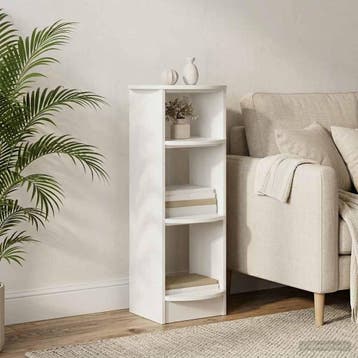 vidaXL Bijzetkast Hoogglans Wit 40 x 40 x 100 cm, Minder dan 50 cm, Verzenden, 100 tot 150 cm, Nieuw