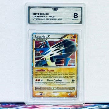 Pokémon Graded card - LUCARIO LV X HOLO 122 - Pokémon - GG 8, Nieuw
