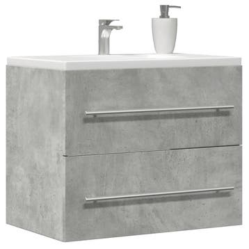 vidaXL Wastafelkast 60x38,5x48 cm spaanplaat betongrijs, Verzenden, Nieuw, Wastafelkast, Minder dan 100 cm